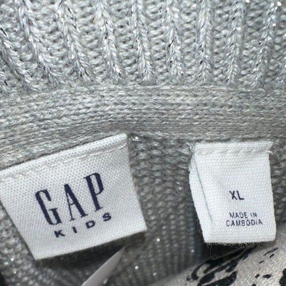 Gap Kids Gray Sparkle Sweater, XL - Picture 4 of 6